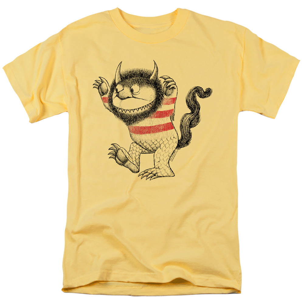 WHERE THE WILD THINGS ARE/LINE ART - S/S ADULT 18/1 - BANANA