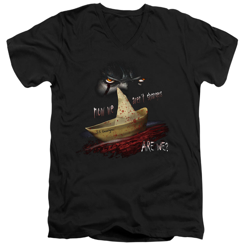 IT 2017/NOW WE ARENT STRANGERS - S/S ADULT V-NECK 30/1 - BLACK