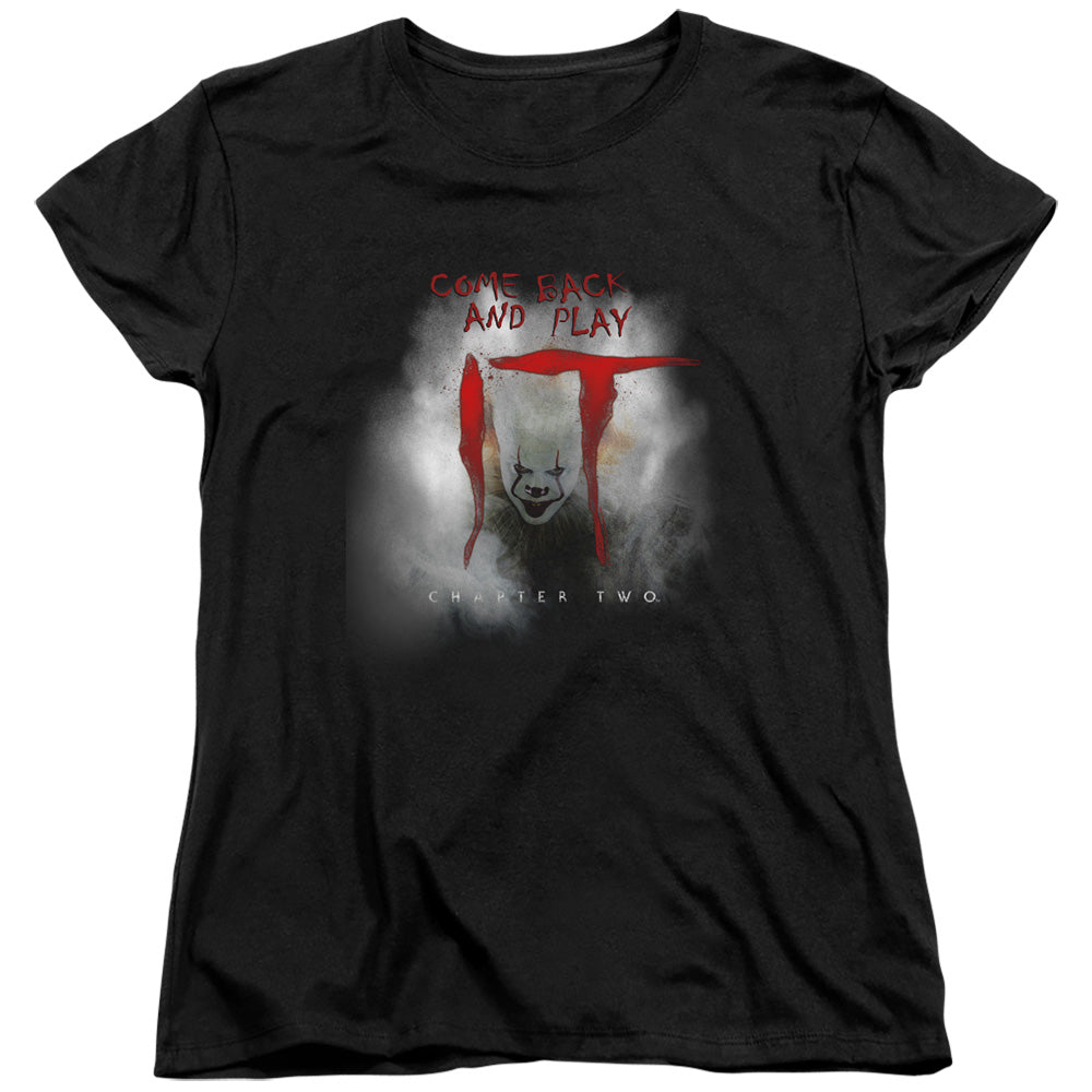 IT 2019/COME BACK AND PLAY - S/S WOMENS TEE - BLACK