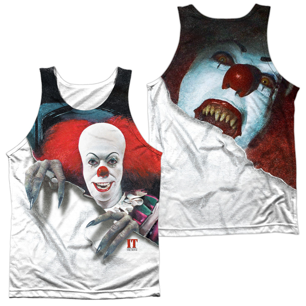 IT 1990/PENNYWISE IT (FRONT/BACK PRINT) - ADULT POLY TANK TOP - MULTI