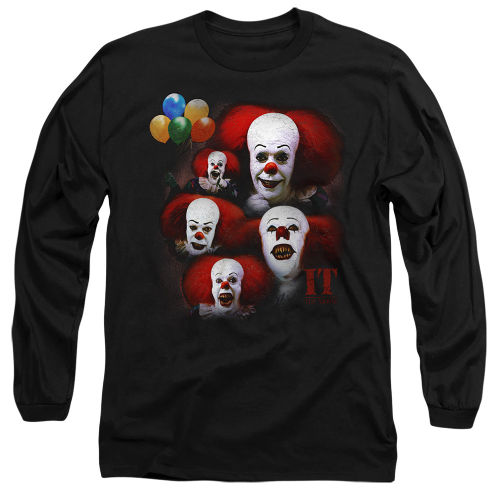 IT 1990/MANY FACES OF PENNYWISE - L/S ADULT 18/1 - BLACK