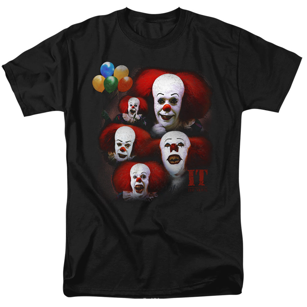IT 1990/MANY FACES OF PENNYWISE - S/S ADULT 18/1 - BLACK