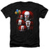 IT 1990/MANY FACES OF PENNYWISE - ADULT HEATHER - BLACK