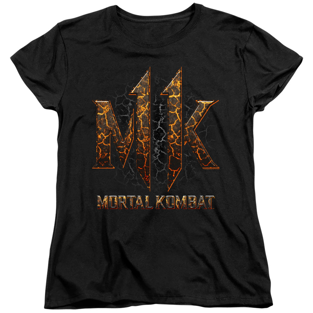 MORTAL KOMBAT 11/MK11 LAVA - S/S WOMENS TEE - BLACK