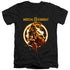 MORTAL KOMBAT 11/SCORPION FLAMES - S/S ADULT V-NECK 30/1 - BLACK