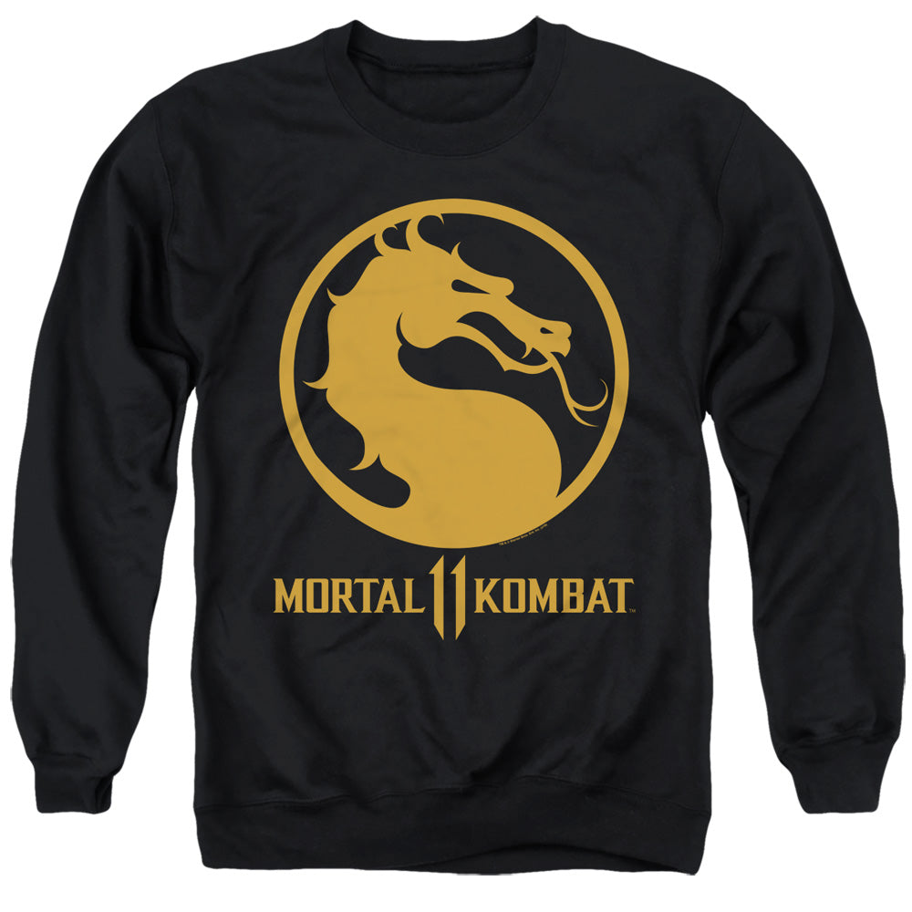 MORTAL KOMBAT 11/DRAGON LOGO - ADULT CREWNECK SWEATSHIRT - BLACK
