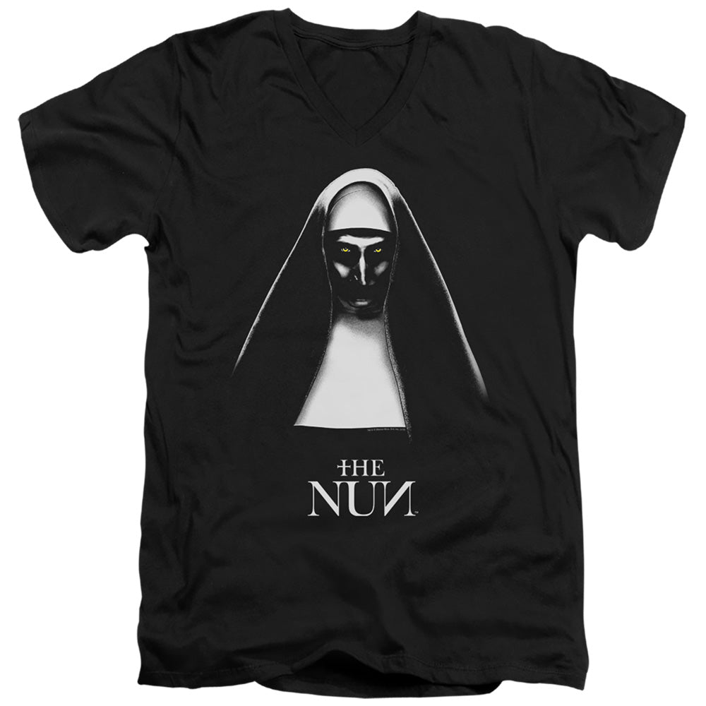 THE NUN/THE NUN - S/S ADULT V-NECK 30/1 - BLACK