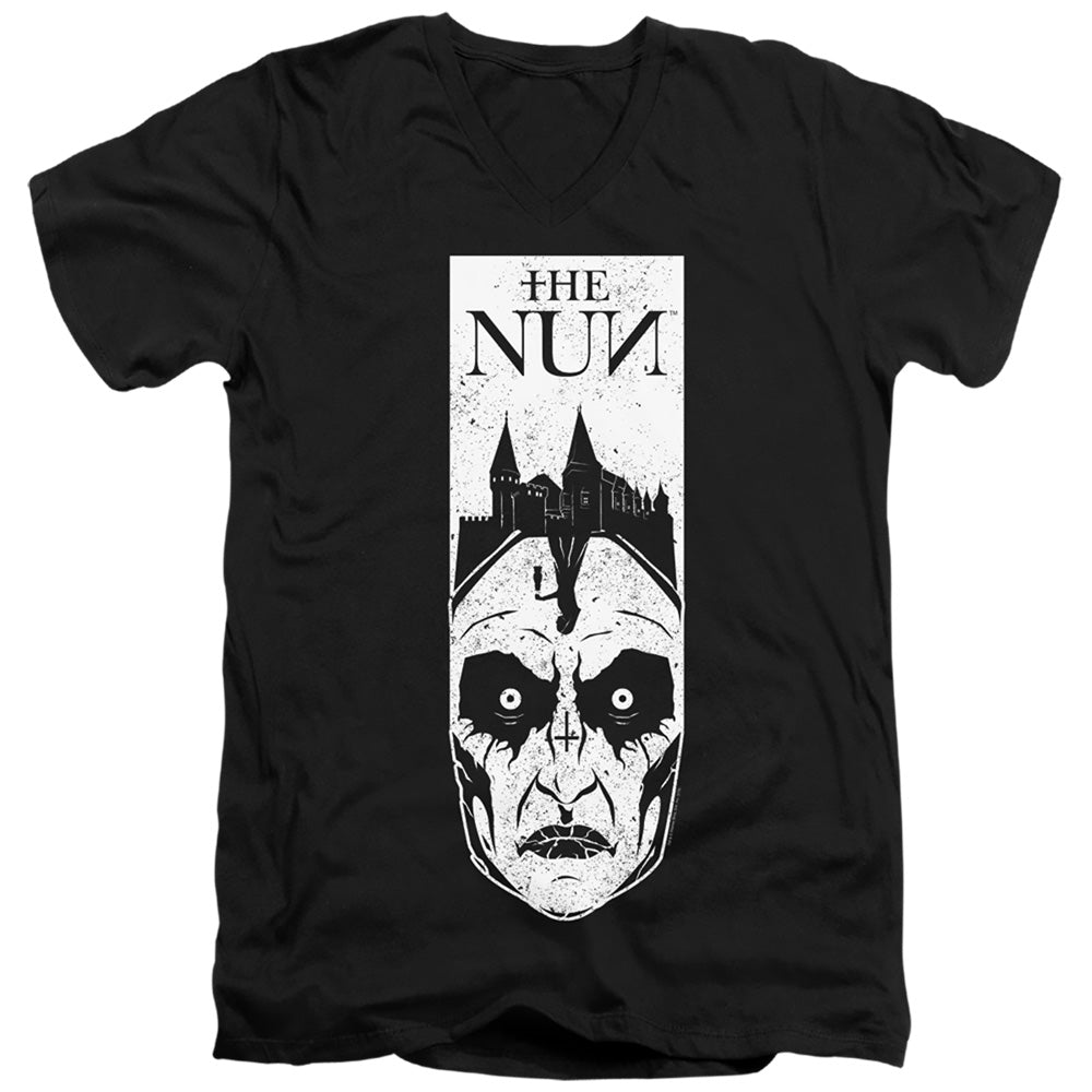 THE NUN/GAZE - S/S ADULT V-NECK 30/1 - BLACK