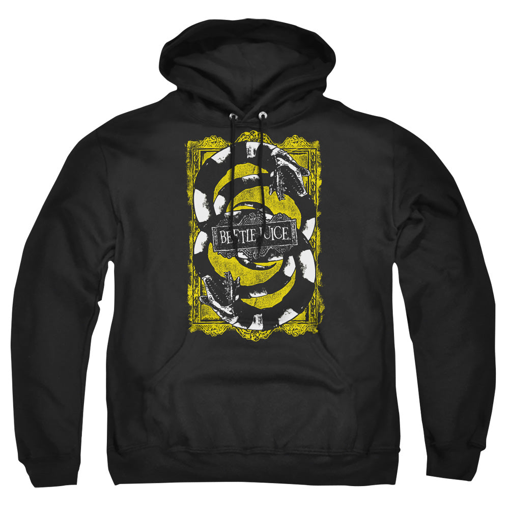 BEETLEJUICE/WE GOT WORMS - ADULT PULLOVER HOODIE - BLACK