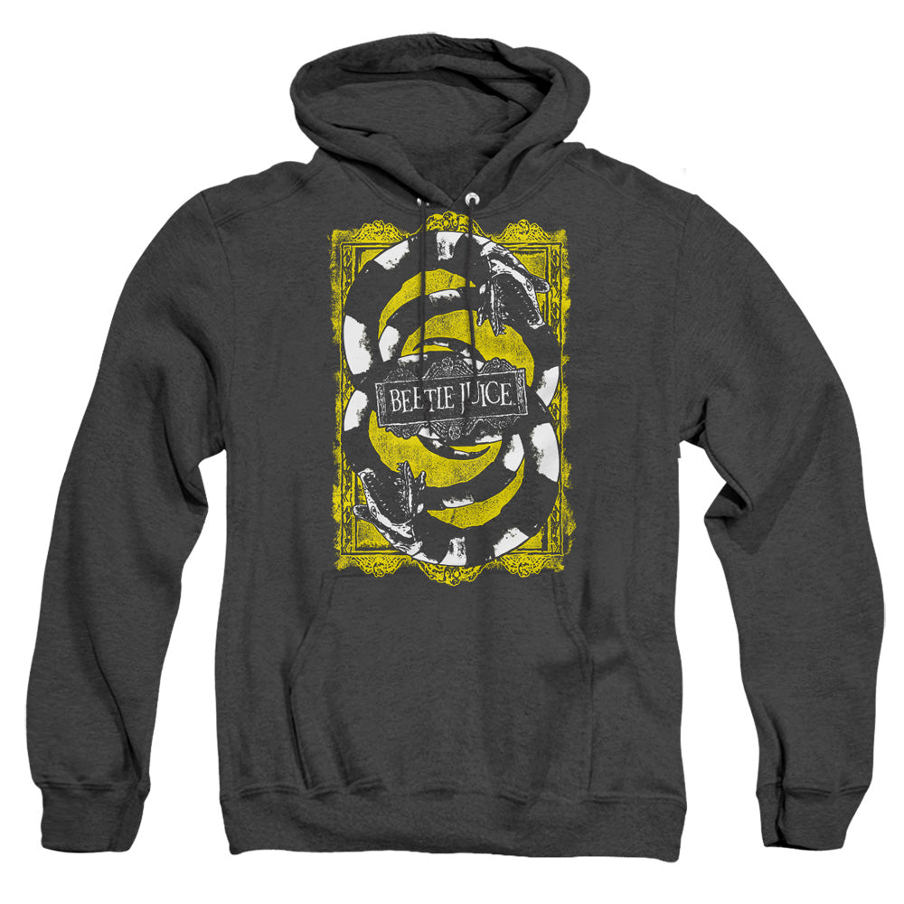 BEETLEJUICE/WE GOT WORMS - ADULT HEATHER HOODIE - BLACK