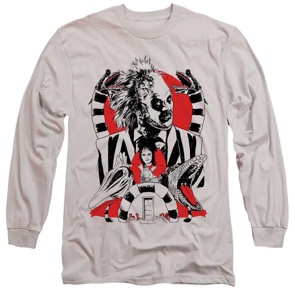 BEETLEJUICE/BEETLEJUICE COLLAGE - L/S ADULT 18/1 - SILVER