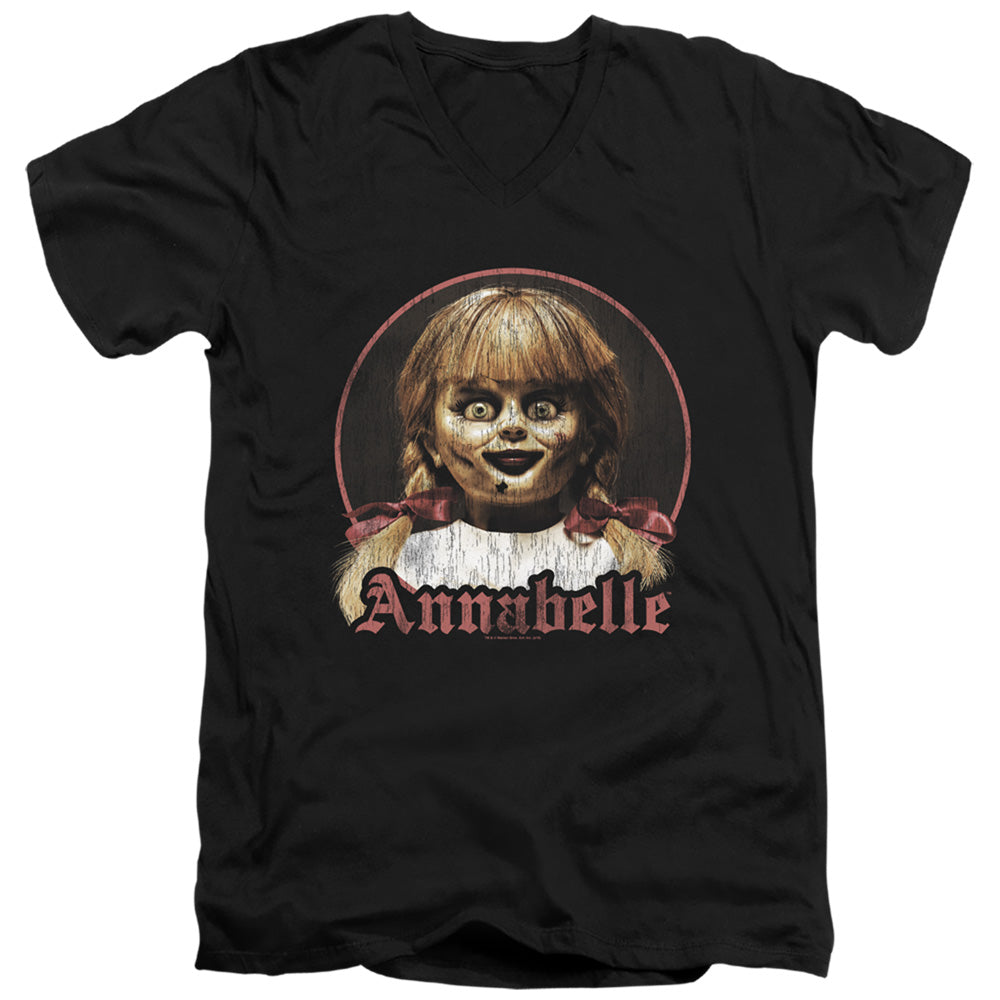 ANNABELLE/ANNABELLE PORTRAIT - S/S ADULT V-NECK 30/1 - BLACK