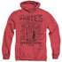 BEETLEJUICE/DANTES INFERNO ROOM - ADULT HEATHER HOODIE - RED