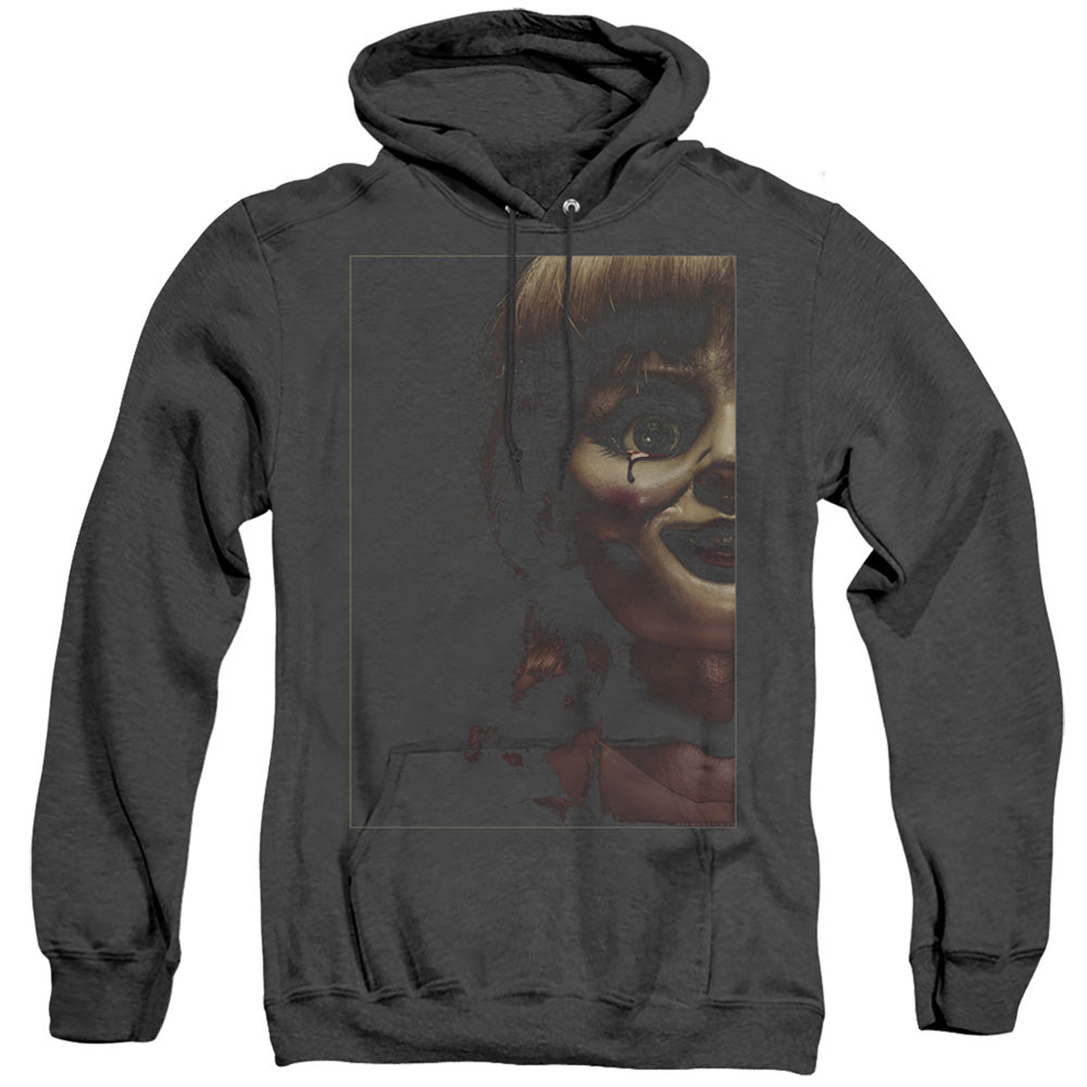 ANNABELLE/DOLL TEAR - ADULT HEATHER HOODIE - BLACK