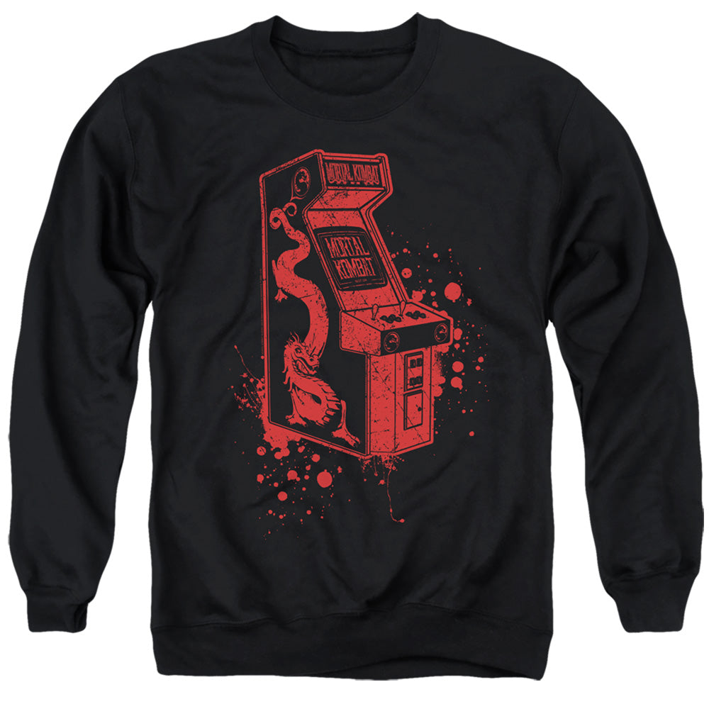 MORTAL KOMBAT KLASSIC/INSERT COIN - ADULT CREWNECK SWEATSHIRT - BLACK