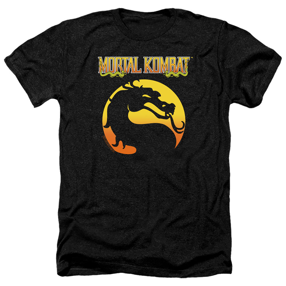 MORTAL KOMBAT KLASSIC/LOGO - ADULT HEATHER - BLACK