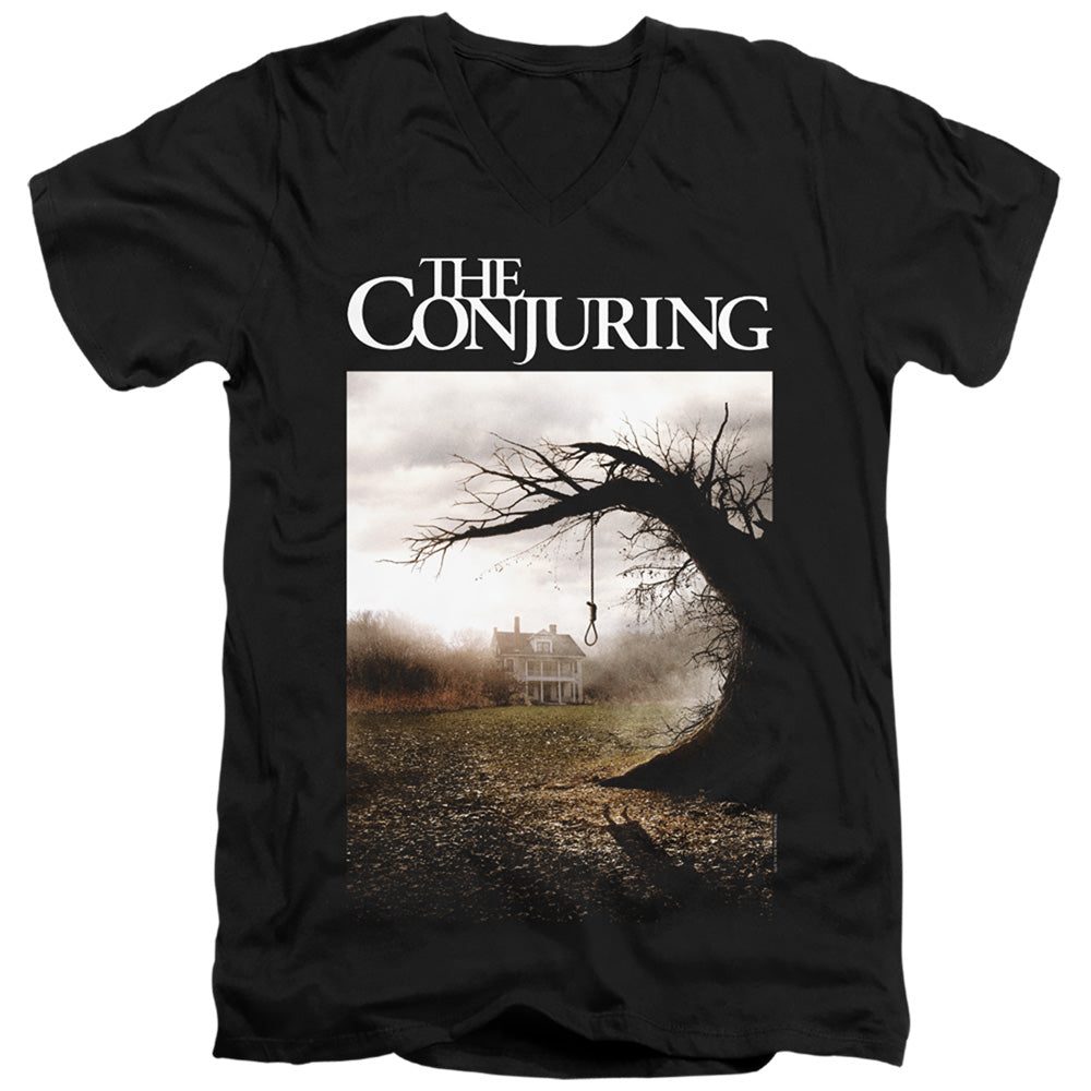 THE CONJURING/POSTER - S/S ADULT V-NECK 30/1 - BLACK