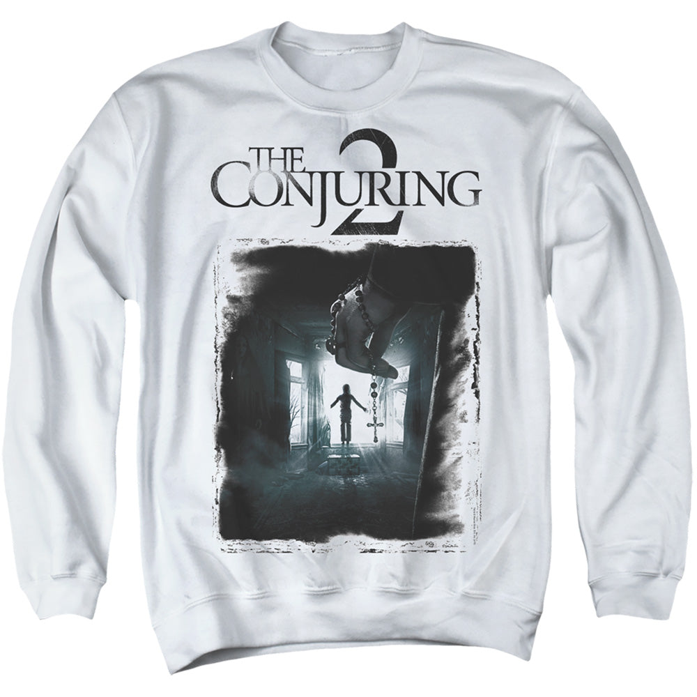 THE CONJURING 2/POSTER - ADULT CREWNECK SWEATSHIRT - WHITE