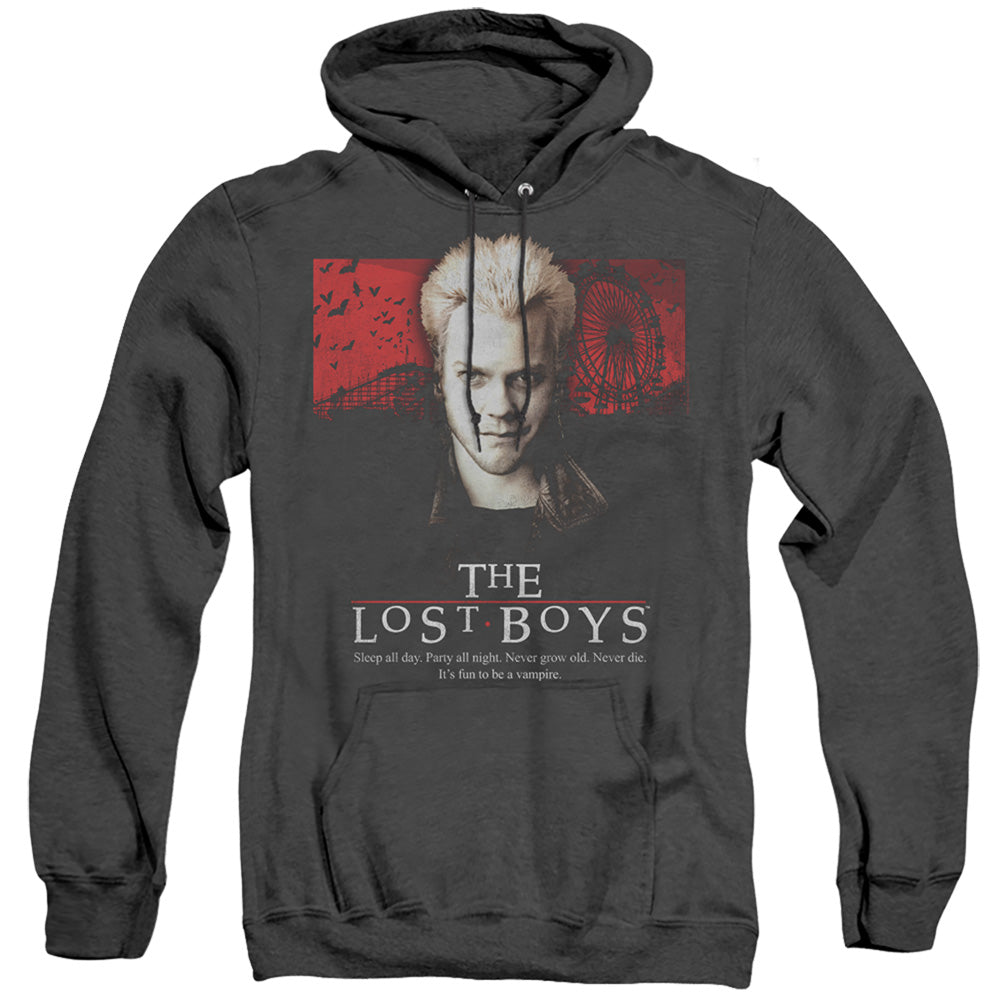 THE LOST BOYS/BE ONE OF US - ADULT HEATHER HOODIE - BLACK