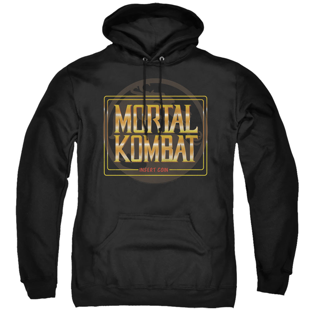 MORTAL KOMBAT KLASSIC/INSERT COIN - ADULT PULLOVER HOODIE - BLACK