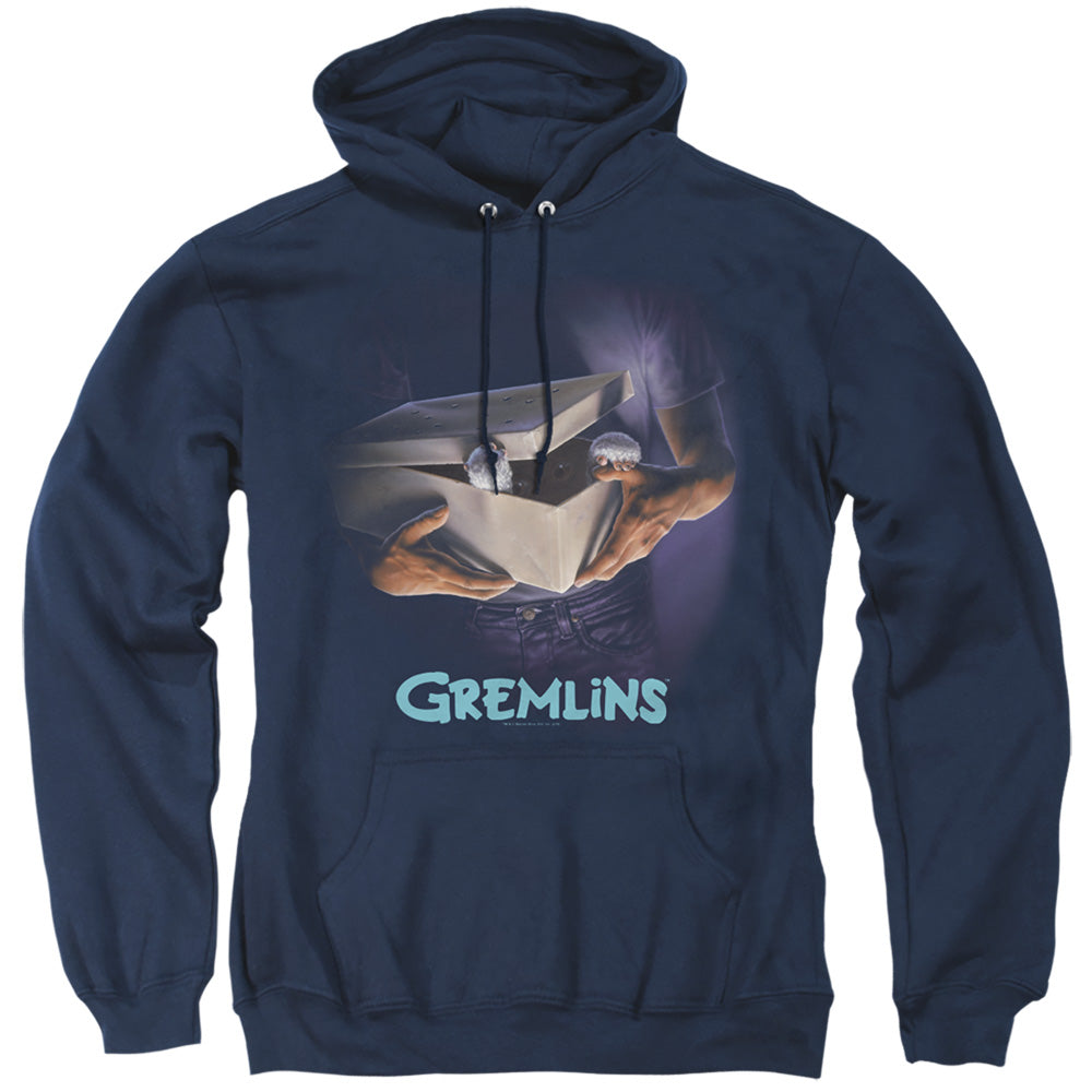 GREMLINS/ORIGINAL POSTER - ADULT PULLOVER HOODIE - NAVY