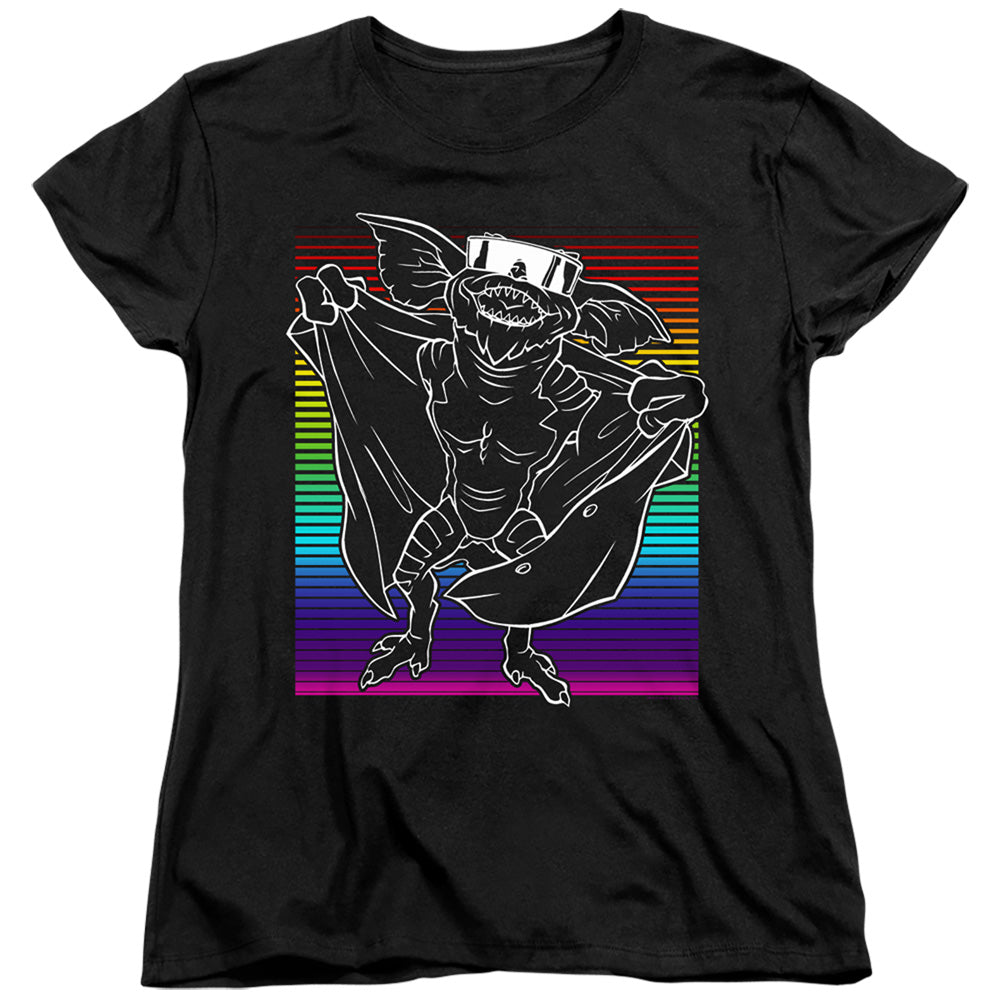 GREMLINS/COOL GRADIENT - S/S WOMENS TEE - BLACK