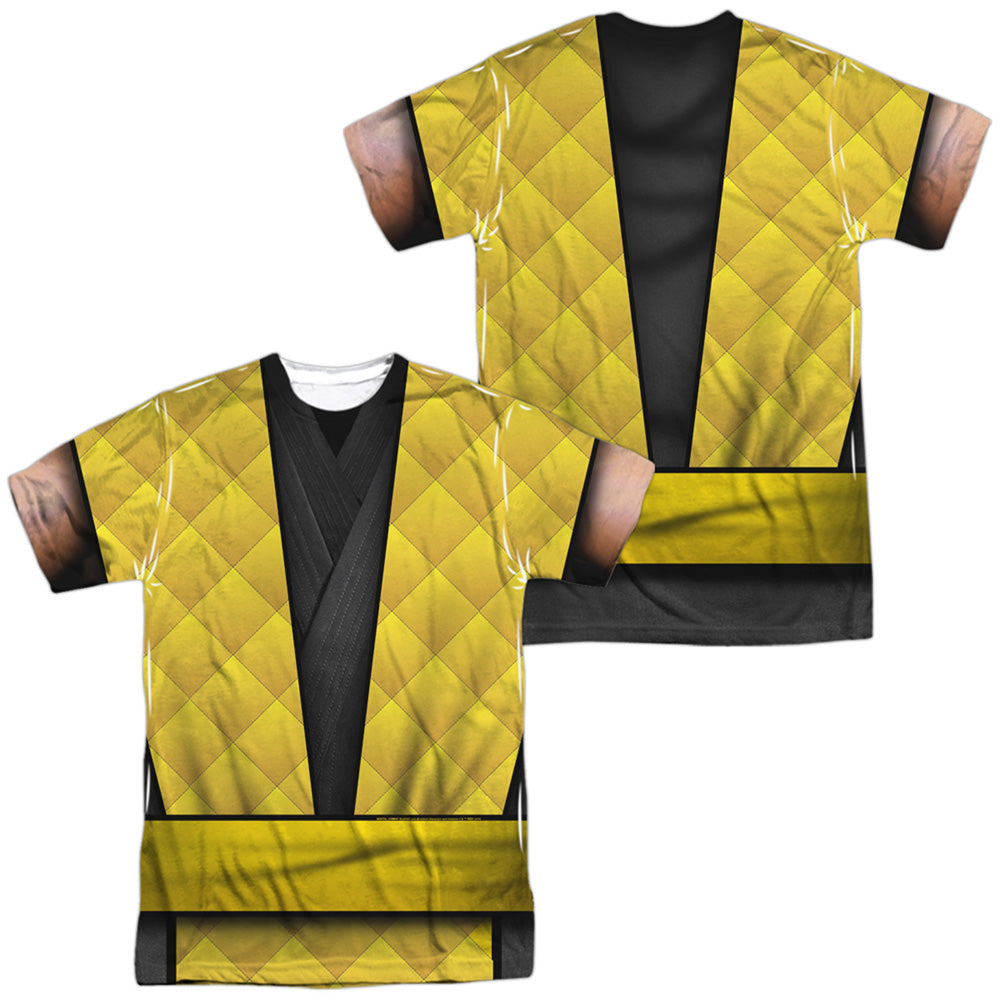 MORTAL KOMBAT KLASSIC/SCORPION OUTFIT (FRONT/BACK PRINT) - S/S ADULT POLY CREW - MULTI