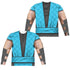 MORTAL KOMBAT KLASSIC/SUB ZERO OUTFIT (FRONT/BACK PRINT) - L/S ADULT POLY CREW  - MULTI