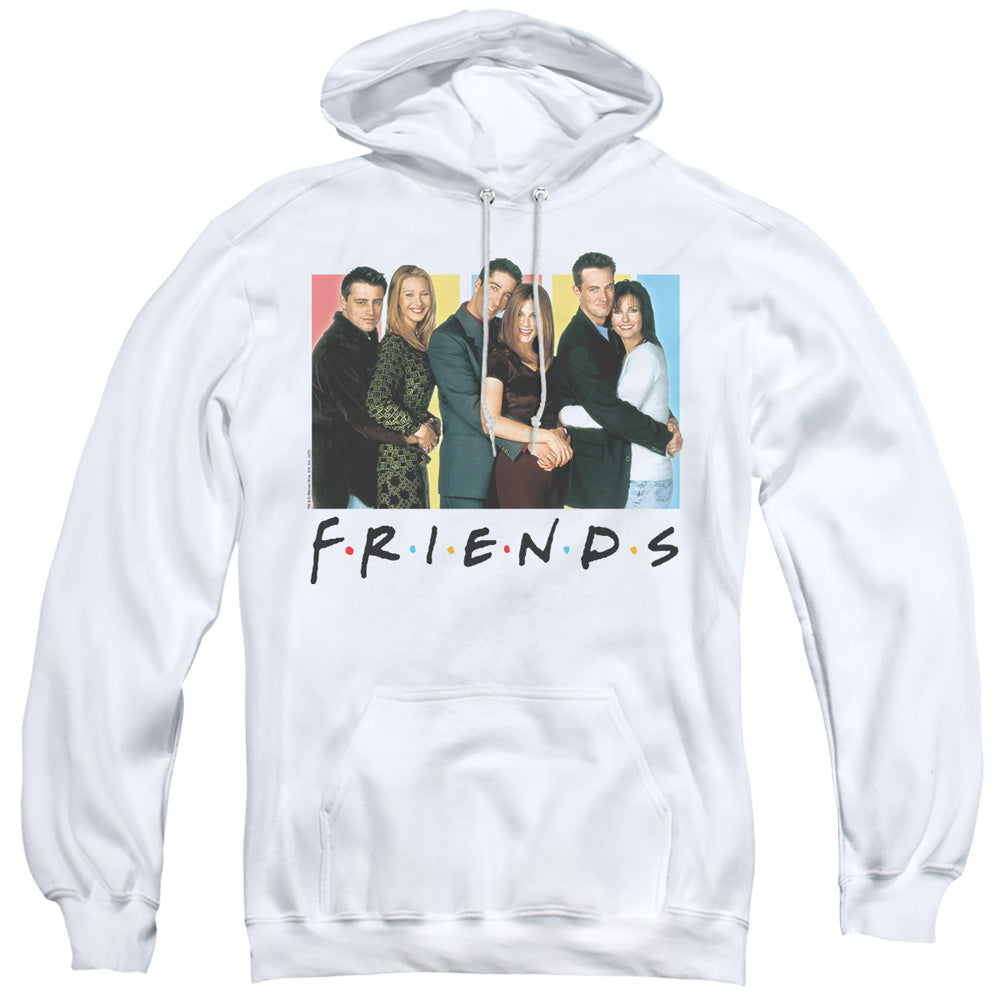 FRIENDS/CAST LOGO - ADULT PULLOVER HOODIE - WHITE