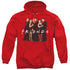 FRIENDS/CAST IN BLACK - ADULT PULLOVER HOODIE - RED