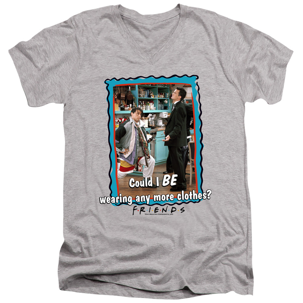 FRIENDS/ANY MORE CLOTHES - S/S ADULT V-NECK 30/1 - ATHLETIC HEATHER