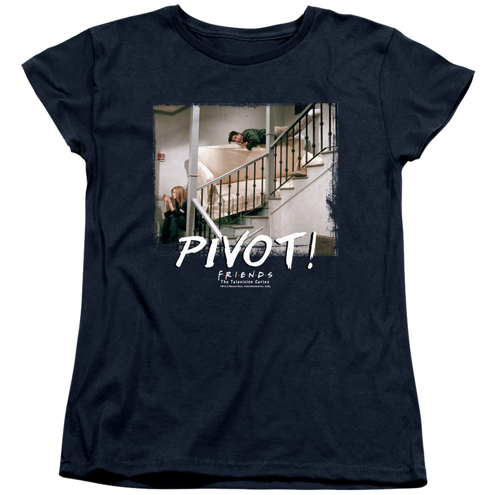 FRIENDS/PIVOT - S/S WOMENS TEE - NAVY