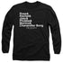 FRIENDS/CHANANDLER BONG -  L/S ADULT 18/1  - BLACK