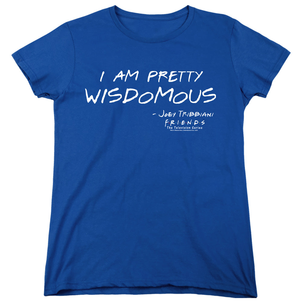 FRIENDS/WISDOMOUS - S/S WOMENS TEE - ROYAL BLUE