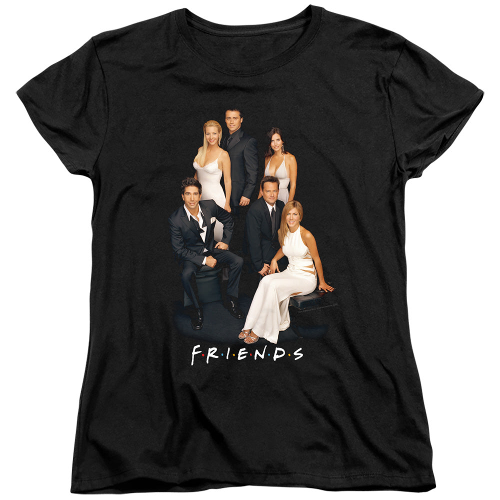 FRIENDS/CLASSY - S/S WOMENS TEE - BLACK
