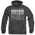 FRIENDS/LUNCH BREAK - ADULT HEATHER HOODIE - BLACK