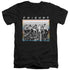 FRIENDS/LUNCH BREAK - S/S ADULT V-NECK 30/1 - BLACK
