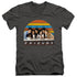 FRIENDS/SODA FOUNTAIN - S/S ADULT V-NECK 30/1 - CHARCOAL