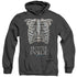 SUPERNATURAL/HUNTER INSIDE - ADULT HEATHER HOODIE - BLACK