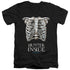 SUPERNATURAL/HUNTER INSIDE - S/S ADULT V-NECK 30/1 - BLACK