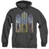 SUPERNATURAL/STAINED GLASS - ADULT HEATHER HOODIE - BLACK