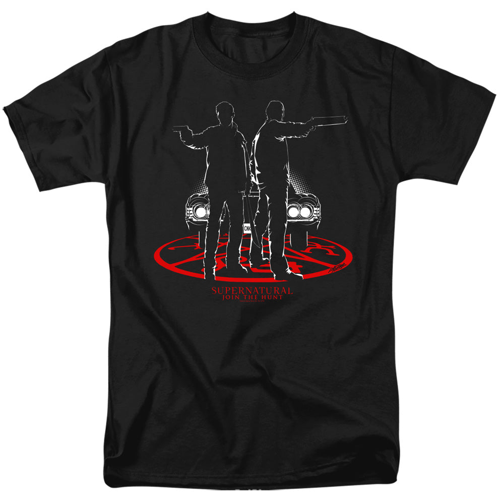 SUPERNATURAL/SILHOUETTES - S/S ADULT 18/1 - BLACK