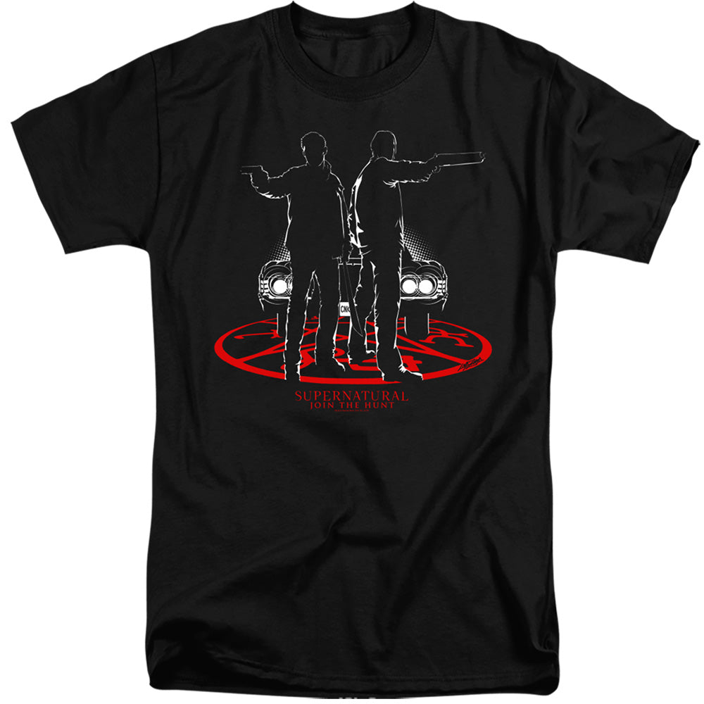 SUPERNATURAL/SILHOUETTES - S/S ADULT TALL 18/1 - BLACK
