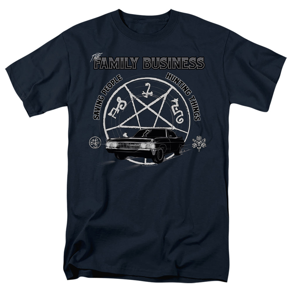 SUPERNATURAL/SAVING PEOPLE AND HUNTING - S/S ADULT 18/1 - NAVY