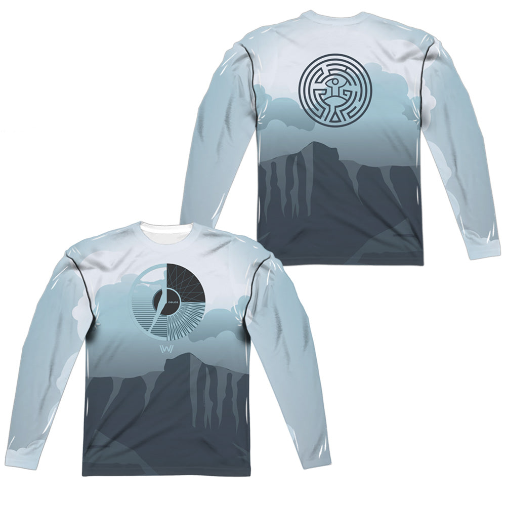 WESTWORLD/LANDSCAPE (FRONT/BACK PRINT) - L/S ADULT POLY CREW  - MULTI