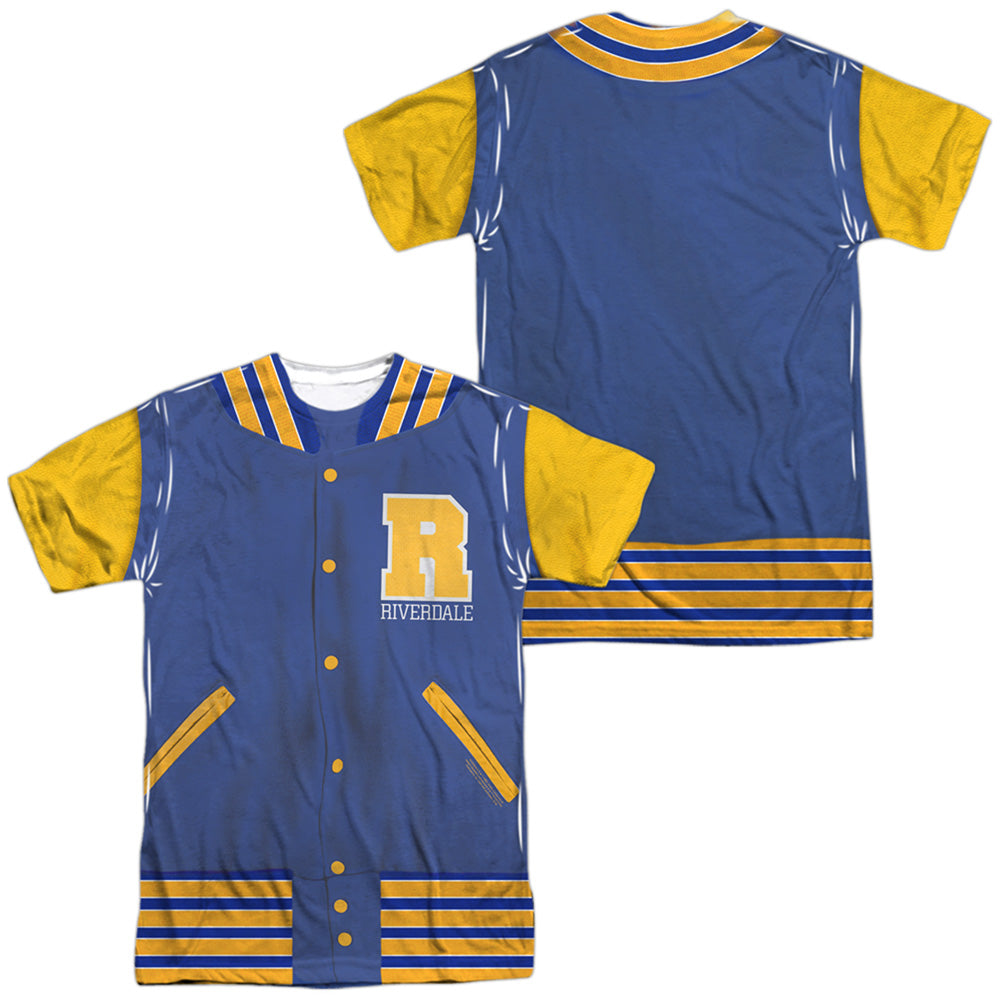 RIVERDALE/VARSITY JACKET (FRONT/BACK PRINT) - S/S ADULT POLY CREW - MULTI
