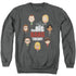 BIG BANG THEORY/EMOJIS - ADULT CREWNECK SWEATSHIRT - CHARCOAL