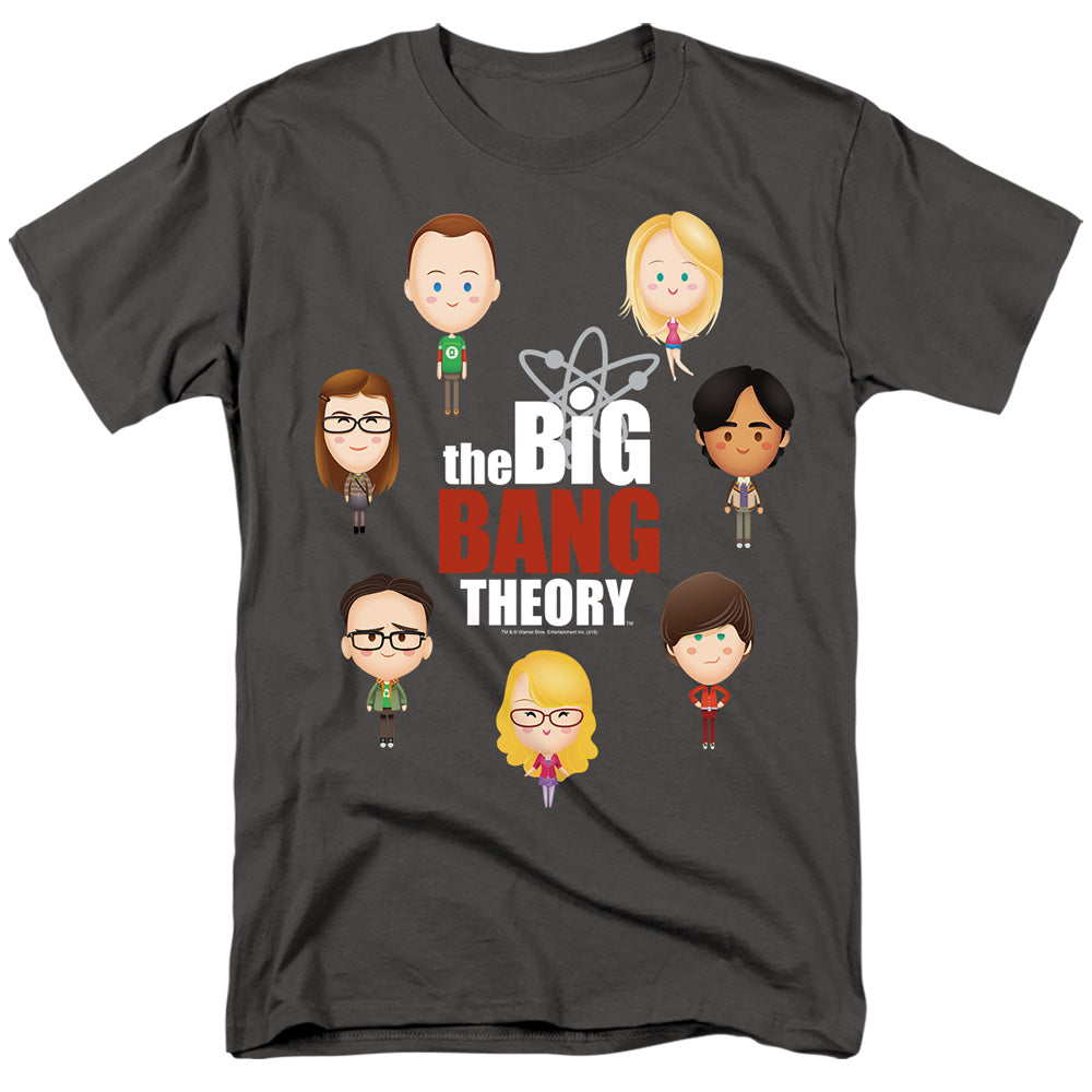 BIG BANG THEORY/EMOJIS - S/S ADULT 18/1 - CHARCOAL