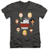 BIG BANG THEORY/EMOJIS - S/S ADULT V-NECK 30/1 - CHARCOAL