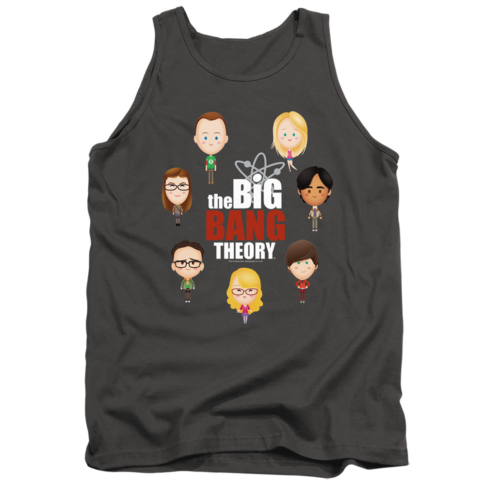 BIG BANG THEORY/EMOJIS - ADULT TANK - CHARCOAL